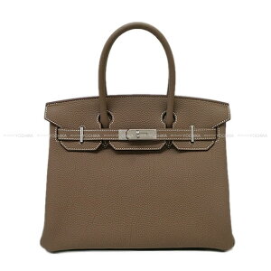 HERMES �G�����X �o�[�L��30 �G�g�[�v (�G�g�D�[�v) �g�S �V���o�[���� �n���h�o�b�O G���� �V�i(HERMES Birkin30 Etoupe Veau Togo Silver HW Handbag[BRAND NEW][Authentic])