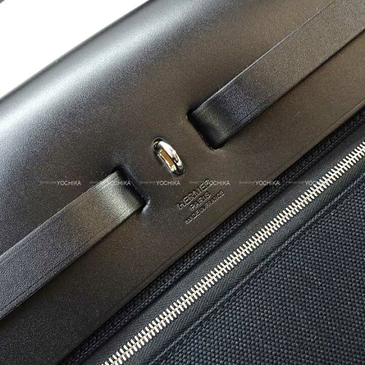 楽天市場】HERMES エルメス エールバッグ ジップ メッセンジャー 39 黒 