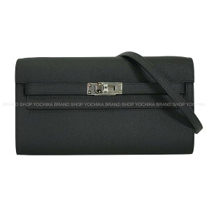 HERMES �G�����X �P���[�E�H���b�g �����O �g�D�[�S�[ �� (�u���b�N) �G�v�\�� �V���o�[���� �����z G���� �V�i(HERMES Kelly Wallet Long To Go Noir (Black) Veau Epsom Silver HW long wallet[BRAND NEW][Authentic])