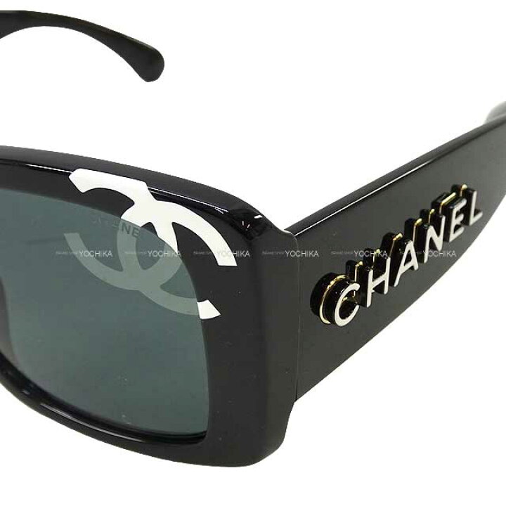 楽天市場】CHANEL シャネル スクエアシェイプ CCロゴ アイウェア 黒  