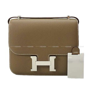 HERMES GX RX^X3 ~j 18 ~[ Gg[v (GgD[v) Gv\ Vo[ V_[obO W Vi(HERMES Constance 3 18 Miroir Etoupe Veau Epsom Silver HW Shoulder bag[BRAND NEW][Authen
