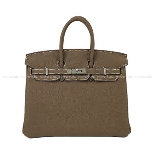HERMES �G�����X �o�[�L��25 �G�g�[�v (�G�g�D�[�v) �g�S �V���o�[���� �n���h�o�b�O K���� �V�i(HERMES Birkin25 Etoupe Veau Togo Silver HW Handbag[BRAND NEW][Authentic])