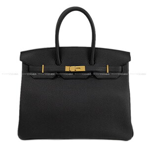 HERMES GX o[L35  (ubN) gS S[h nhobO W Vi(HERMES Birkin35 Noir (Black) Veau Togo Gold HW Handbag[BRAND NEW][Authentic]) #yochika