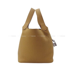 HERMES �G�����X �s�R�^�����b�N 18 PM �r�X�P�b�g (�r�X�L���C) �g�������N���}���X �V���o�[���� �n���h�o�b�O K���� �V�i(HERMES Picotin Lock 18 PM Biscuit Taurillon Clemence Silver HW Handbag[BRAND NEW][Authentic])