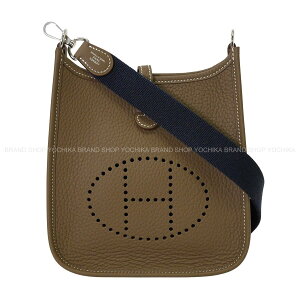 HERMES �G�����X �G������(�G�u����) 16 TPM �A�}�]�� �G�g�[�v (�G�g�D�[�v)/�u���[�C���f�B�S �g�������N���}���X �V���o�[���� �V�����_�[�o�b�O K���� �V�i(HERMES Evelyne 16 TPM Amazon Etoupe/Blue Indig