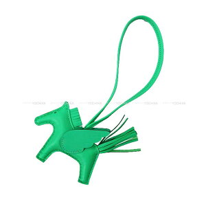 HERMES �G�����X ���f�I �y�K�T�X PM �\�[�O���[�� SO GREEN ���F�[���R�~�b�N �A�j���[�~��(����)/�X�C�t�g �o�b�O�`���[�� K���� �V�i(HERMES Rodeo Pegasus PM SO GREEN Vert comics Agneau Milo/Veau Swift bag charm[BR