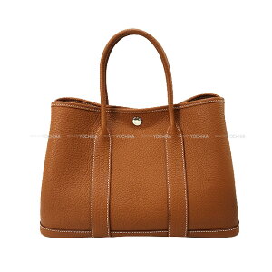 HERMES GX K[fp[eB 30 TPM I[U[ S[h lS_ Vo[ g[gobO W Vi(HERMES Garden Party 30 TPM All Leather Gold Veau Negonda Silver HW tote bag[BRAND NEW][Authentic])