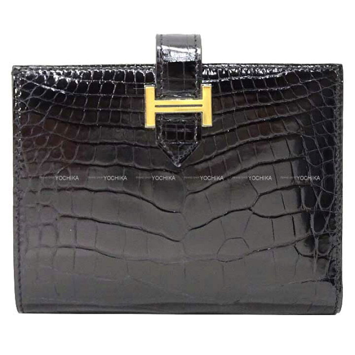 楽天市場】HERMES エルメス ベアンコンパクト 黒 (ブラック 