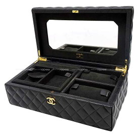 CHANEL シャネル ジュエリーケース ボックス マトラッセ ココマーク 黒 (ブラック) ラムスキン ゴールド金具 A80630 新品未使用(CHANEL Jewelry case Box Matelasse COCO Mark Noir (Black) Lambskin Gold HW A80630[EXCELLENT][Authentic])【あす楽対応】#yochika