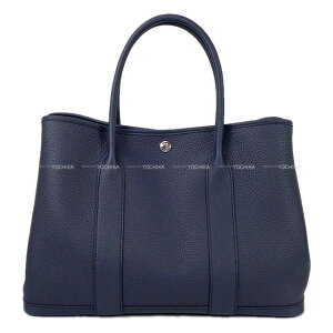 HERMES GX K[fp[eB 36 PM u[CfBS lS_ Vo[ g[gobO B Vi(HERMES Garden Party 36 PM Blue Indigo Veau Negonda Silver HW tote bag[BRAND NEW][Authentic])yyΉz#