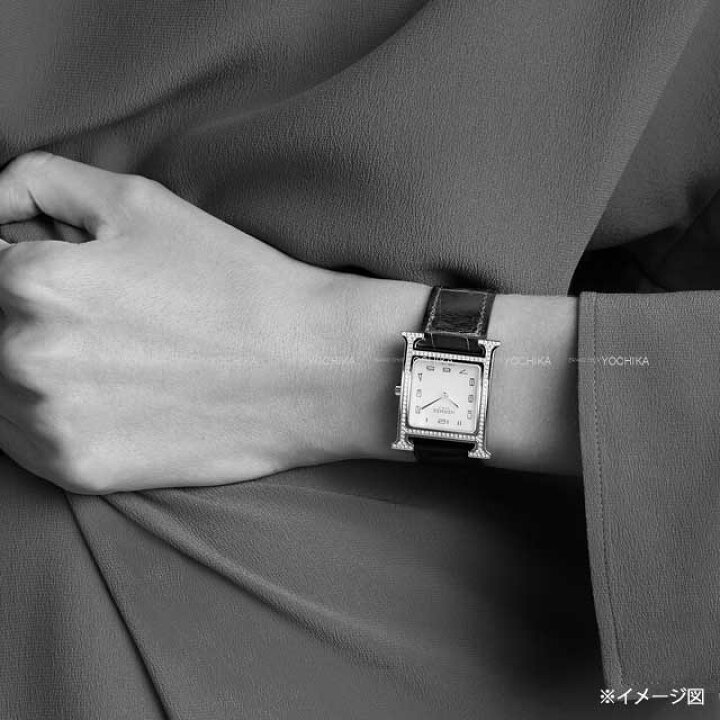 楽天市場】HERMES エルメス H ウォッチ MM HH1.531 30mm エトープ 