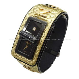 CHANEL シャネル コードココ サイバーゴールド ステンレススチール/ダイヤモンド/カーフスキン ブラック金具 H7945 腕時計 新品未使用(CHANEL Code CoCo Cyber gold Stainless steel/Diamond/Calfskin Black HW H7945 Watches[EXCELLENT][Authentic])【あす楽対応】#yochika