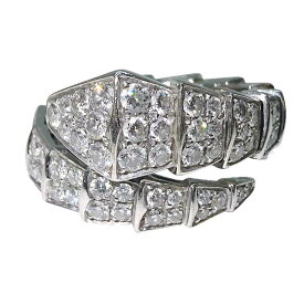 BVLGARI ブルガリ セルペンティ ヴァイパー 1重 フルダイヤ K18ホワイトゴールド 345209 リング・指輪 新品同様【中古】([Pre-loved] BVLGARI Serpenti Viper Single Full Diamond K18WG 345209 ring[LIKE NEW][Authentic])【あす楽対応】#yochika