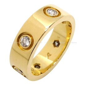 CARTIER カルティエ ラブリング 6P フルダイヤ #47 K18 イエローゴールド/ダイヤモンド B4097500 リング・指輪 新品同様【中古】([Pre-loved] CARTIER Love ring 6P Full-diamonds #47 K18 Yellow gold/Diamonds B4097500 ring[LIKE NEW][Authentic])【あす楽対応】#yochika