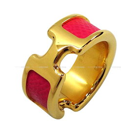 HERMES エルメス オランプ PM #52 フランボワーズ ヴォーマダム ゴールド金具 リング・指輪 新品未使用(HERMES Olympe PM #52 Framboise Veau madame Gold HW ring[EXCELLENT][Authentic])【あす楽対応】#yochika
