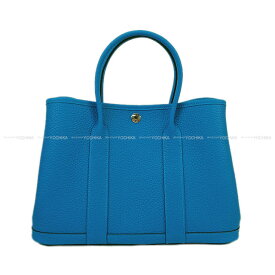 HERMES エルメス ガーデンパーティ 30 TPM ブルーザンジバル ネゴンダ シルバー金具 トートバッグ B刻印 新品同様【中古】([Pre-loved] HERMES Garden Party 30 TPM Bleu Zanzibar Veau Negonda Silver HW tote bag[LIKE NEW][Authentic])【あす楽対応】#yochika