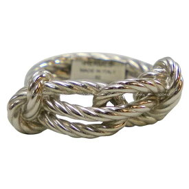 HERMES エルメス コルダージュ ロープ リング #62 シルバー メタル シルバー金具 リング・指輪 新品未使用(HERMES Cordage Rope Ring Silver Metal Silver HW ring[EXCELLENT][Authentic])【あす楽対応】#yochika