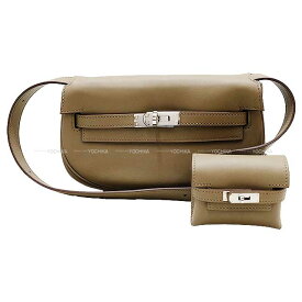 HERMES エルメス ケリームーヴ エトープ (エトゥープ) スイフト シルバー金具 ショルダーバッグ W刻印 新品(HERMES Kelly Moove Etoupe Veau Swift Silver HW Shoulder bag[BRAND NEW][Authentic])【あす楽対応】#yochika