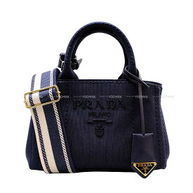 PRADA プラダ カナパ ミニ 2way ショルダー 日本限定 バルティコ コットン ゴールド金具 1BA038_2CYA_F0216_V_3OM ハンドバッグ 新品同様【中古】([Pre-loved] PRADA Canapa Mini 2way Shoulder Japan Only Baltico Cotton Gold HW 1BA038_2CYA_F0216_V_3OM Handbag)