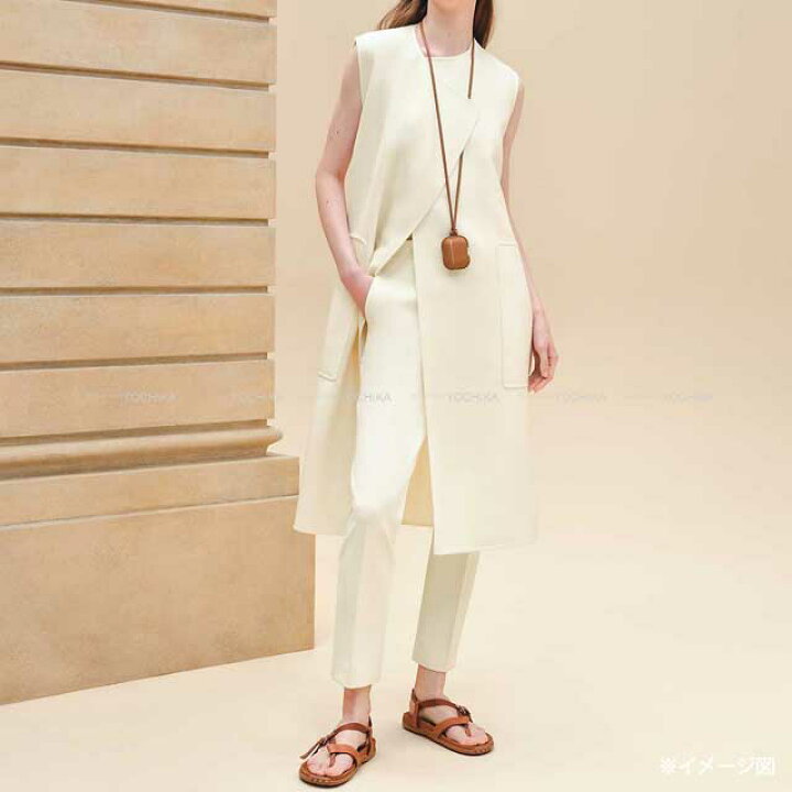 楽天市場】HERMES エルメス レディース ロング ジレ セリエボタン付 