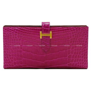 HERMES GX xAXt [YVFwU[h ([YVFU[h) NR_CAQ[^[VCj[ S[h z D Vi(HERMES Bearn Soufflet Rose Sheherazade Crocodile Alligato