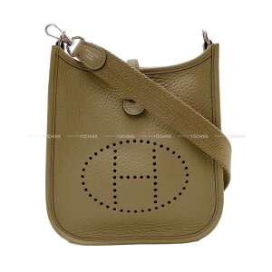 HERMES �G�����X �G������(�G�u����) 16 TPM �x�[�W���}���t�@ �g�������N���}���X �V���o�[���� �V�����_�[�o�b�O W���� �V�i(HERMES Evelyne 16 TPM Beige Marfa Taurillon Clemence Silver HW Shoulder bag[BRAND NEW][Aut