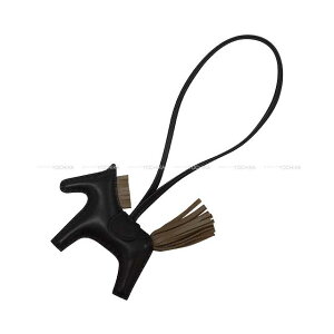 HERMES GX fI PM  (ubN)/Gg[v (GgD[v) Aj[~() obO`[ W Vi(HERMES Rodeo PM Noir (Black)/Etoupe Agneau Milo bag charm[BRAND NEW][Authentic]) #yochika