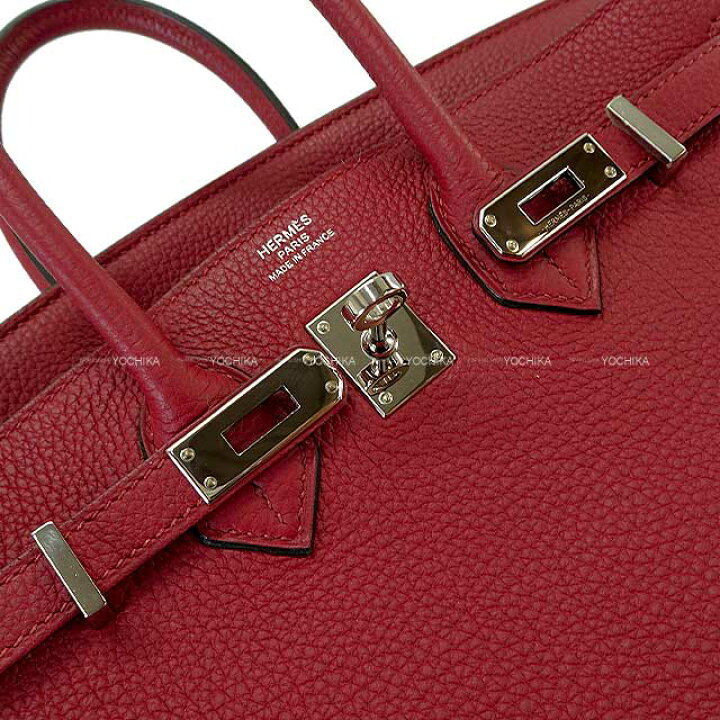 楽天市場】HERMES エルメス バーキン25 ルージュグレナ トゴ シルバー 