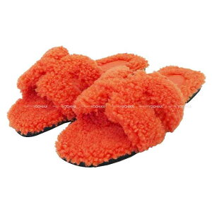 HERMES GX I efBxA [g #35.5 IW V[vXL 35.5 T_ Vi(HERMES Oran Teddy Bear Mouton #35.5 Orange Sheepskin 35.5 sandals[BRAND NEW][Authentic]) #yochika