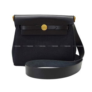 HERMES GX G[obO Wbv 20 ~j  (ubN) g~^[/@bVn^[ S[h V_[obO W Vi(HERMES Herbag Zip 20 Mini Noir (Black) Toile Militaire/Vache Hunte
