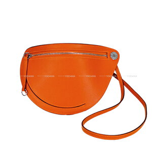 HERMES GX veBbgR[X t[IW Gv\ Vo[ V_[obO W Vi(HERMES Petite Course Feu Orange Veau Epsom Silver HW Shoulder bag[BRAND NEW][Authentic]) #悿
