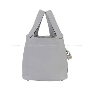 HERMES �G�����X �s�R�^�����b�N 18 PM �u���[�O���V�G �g�������N���}���X �V���o�[���� �n���h�o�b�O K���� �V�i(HERMES Picotin Lock 18 PM Bleu Glacier Taurillon Clemence Silver HW Handbag[BRAND NEW][Authentic])