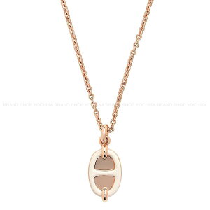HERMES �G�����X �~�j �}�C���� PM �y���_���g �N���[�� ���[�Y�S�[���h�v���[�e�b�h/���b�J�[ ���[�Y�S�[���h���� H100053FOD3 �l�b�N���X �V�i(HERMES Mini Maillon PM Pendant Cream Rosegold plated/Lacquer Rose Go