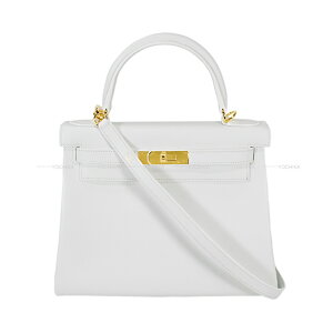 HERMES GX P[28 D  (zCg) Go[J[(G@[J[) S[h V_[obO W Vi(HERMES Kelly28 Retourne Blanc (White) Evercolor Gold HW Shoulder bag[BRAND NEW][Authentic])
