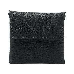 HERMES GX oXeBA  (ubN) VF[u~] Vo[ RCP[X W Vi(HERMES Bastia Noir (Black) Chevre Mysore Silver HW change purse[BRAND NEW][Authentic])