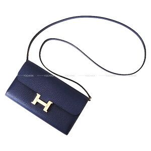 HERMES GX RX^XO EHbg gD[S[ u[TtB[ Gv\ S[h z W Vi(HERMES Constance Long wallet To Go Bleu Saphir Veau Epsom Gold HW long wallet[BRAND NEW][Authe