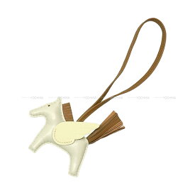 HERMES エルメス ロデオ ペガサス PM クレ/ジョーヌミルトン/クラフト アニョーミロ(ラム)/スイフト バッグチャーム K刻印 新品(HERMES Rodeo Pegasus PM Craie/Jaune Milton/Kraft Agneau Milo/Veau Swift bag charm[BRAND NEW][Authentic])