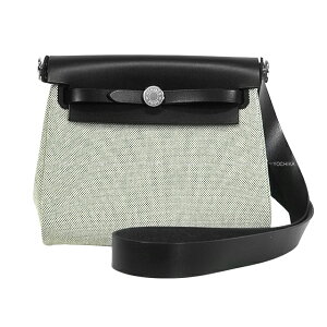 HERMES GX G[obO Wbv 20 ~j F[C/ (ubN) gAbV/@bVn^[ Vo[ V_[obO K Vi(HERMES Herbag Zip 20 Mini Vert Moyen/Noir