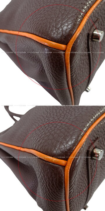 楽天市場】HERMES エルメス バーキン35 バイカラー ショコラ/オレンジ 