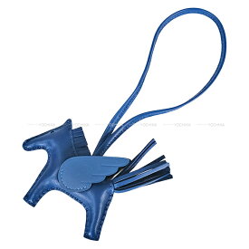 HERMES エルメス ロデオ ペガサス PM ブルータイ アニョーミロ(ラム)/スイフト バッグチャーム W刻印 新品(HERMES Rodeo Pegasus PM Blue Tie Agneau Milo/Veau Swift bag charm[BRAND NEW][Authentic])