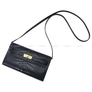 HERMES GX P[EHbg O gD[S[ u[CfBS NR_C AQ[^[}bg S[h z K Vi(HERMES Kelly Wallet Long To Go Blue Indigo Crocodile Alligator Mat Go