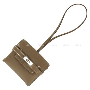 HERMES GX P[tFXeBo Gg[v (GgD[v) XCtg Vo[ obO`[ K Vi(HERMES Kelly Festival Etoupe Veau Swift Silver HW bag charm[BRAND NEW][Authentic])