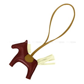HERMES エルメス ロデオ PM ルージュアッシュ/ジョーヌミルトン/クラフト アニョーミロ(ラム) バッグチャーム K刻印 新品(HERMES Rodeo PM Rouge H/Jaune Milton/Kraft Agneau Milo bag charm[BRAND NEW][Authentic])
