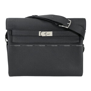 HERMES GX P[ bZW[ 32 GM  (ubN) gS Vo[ V_[obO K Vi(HERMES Kelly Messenger 32 GM Noir (Black) Veau Togo Silver HW Shoulder bag[BRAND NEW][Authentic])