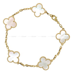 Van Cleef & Arpels @N[tA[y Be[W Anu 5`[t S[h K18/}U[Iup[ VCARA41800 uXbg Vi(Van Cleef & Arpels Vintage Alhambra 5 Motifs Gold K18/Mother of Pearl