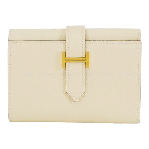 HERMES GX xARrl F\ i^/C Gv\ S[h O܂z W Vi(HERMES Bearn Combine Verso Nata/Lime Veau Epsom Gold HW Tri-fold wallet[BRAND NEW][Authentic])