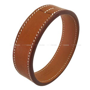 HERMES GX oO ZG #T3 tH[/S[h ojA uXbg K Vi(HERMES Bangle Sellier #T3 Fauve/Gold Veau Barenia bracelet[BRAND NEW][Authentic])
