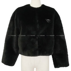 PRADA �v���_ ���f�B�[�X �A�X�y�� �� (�u���b�N) �|���G�X�e�� #36 PZV008_12DH_F002_S_231 �m�[�J���[�W���P�b�g �V�i(PRADA Ladies Aspen Noir (Black) Polyester PZV008_12DH_F002_S_231 Plainly colored jacket[BRAND NEW][Authentic