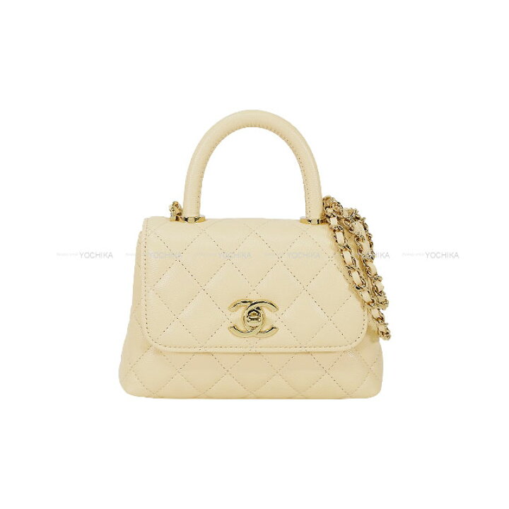 楽天市場】CHANEL シャネル マトラッセ ココハンドル ミニ ベージュ 