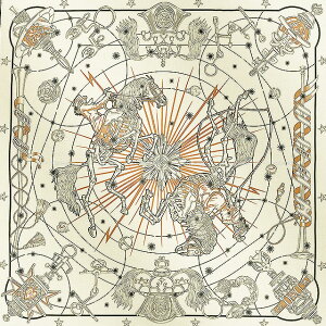 2025�N�t�� HERMES �G�����X �J��140 �R�[���X �X�e������ �u����/�}����/�x�[�W�����[�Y �J�V�~��70% / �V���N30% �X�J�[�t �V�i(2025SS HERMES Carre 140 CHORUS STELLARUM Blanc/Marine/Beige Rose Cashmere70% / Silk30% sca